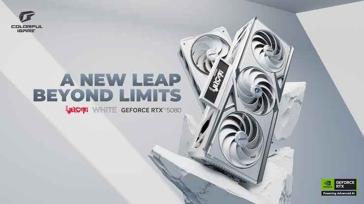 5080 Vulkan White LCD 4-Fan Ultimate Flagship Gaming GPU