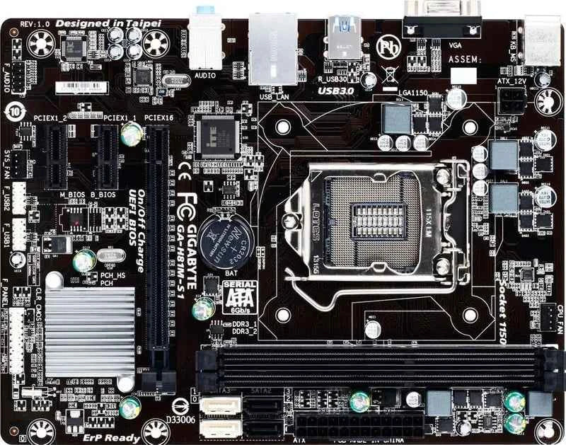 Gigabyte GA-H81M-S1 Micro ATX Motherboard – Reliable PC Build