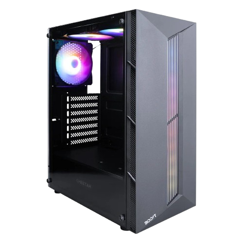 Boost Cheetah Gaming Case with Triple ARGB Cooling Fans