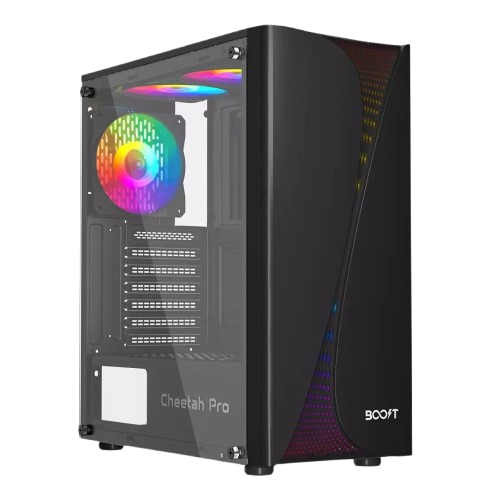 Boost Cheetah Pro Gaming Case with Triple ARGB Cooling Fans