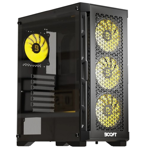 Boost Enclosure P300 Black Gaming Case with Triple ARGB Fans