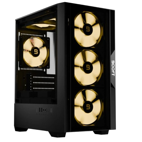 Boost Essential Series E200 Gaming Case with 4 ARGB Fans
