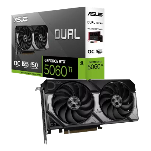 ASUS Dual GeForce RTX 5060 Ti 16GB GDDR6 Graphics Card