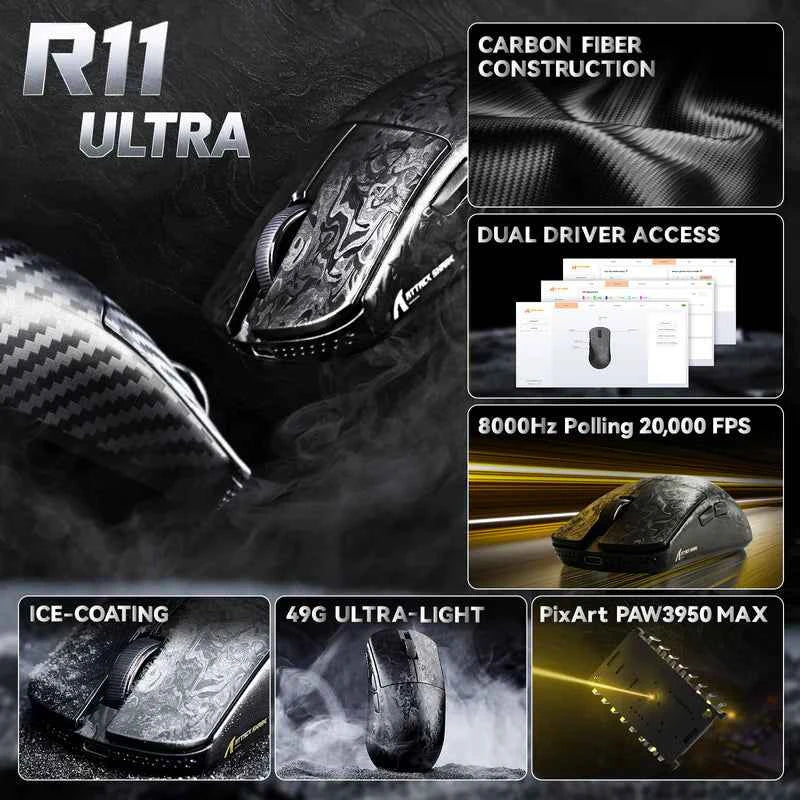 Attackshark R11 Ultra Phantom Wireless Gaming Mouse