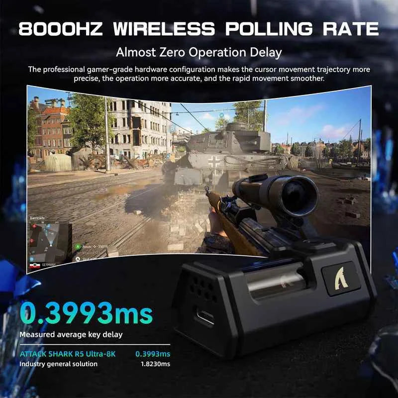 Attackshark R5 Ultra Wireless Gaming Mouse – Black