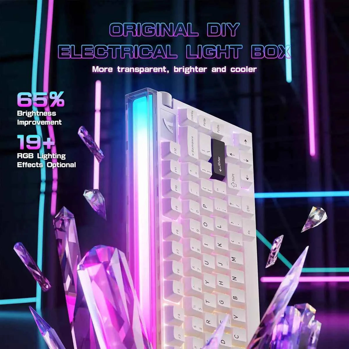 Attackshark R85 HE White New Model Gaming Keyboard