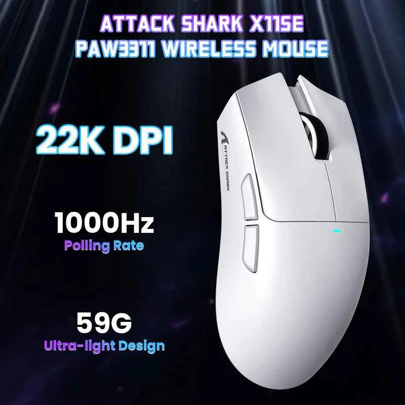 Attackshark X11 SE Wireless Gaming Mouse – Black  White