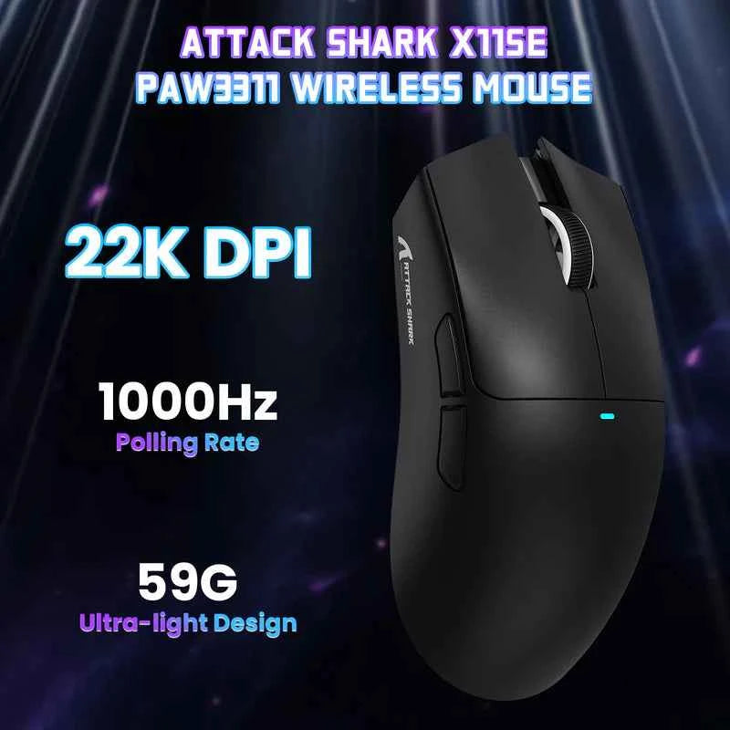 Attackshark X11 SE Wireless Gaming Mouse – Black  White