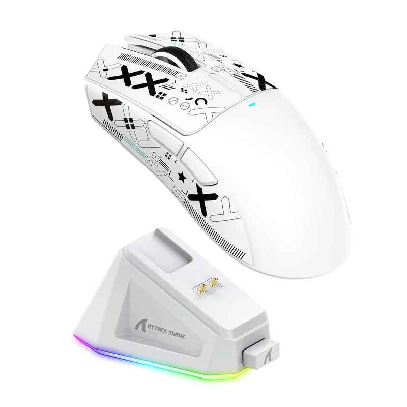 Attackshark X11 Wireless Gaming Mouse – Black / White