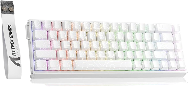 Attackshark X68 HE Max White Aluminium Keyboard