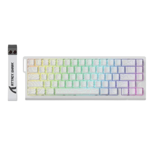 Attackshark X68 HE White Contour Gaming Keyboard