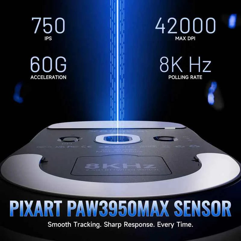 Attackshark X8 SE Wireless Gaming Mouse – Black  White