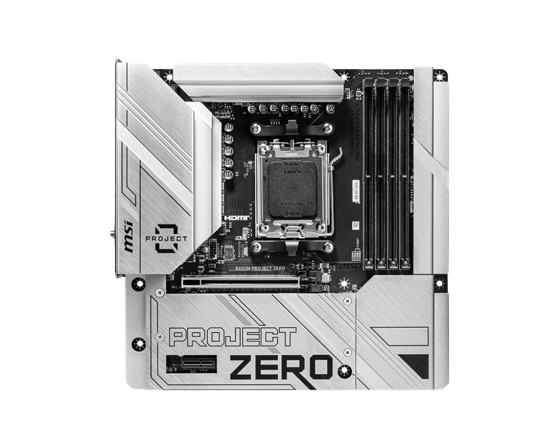 MSI B650M PROJECT ZERO Motherboard | AM5 DDR5 Micro-ATX