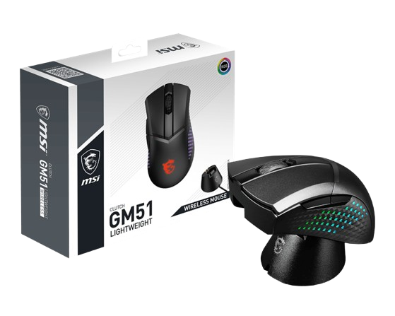 MSI CLUTCH GM51 LIGHTWEIGHT Wireless RGB Gaming Mouse