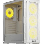 Boost Enclosure Pro Series P300 with 4 ARGB Fans [White]