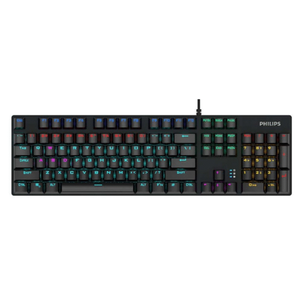 PS SPK8404HiliP RGB MECHANICAL GAMING KEYBOARd BLUE SWITCH