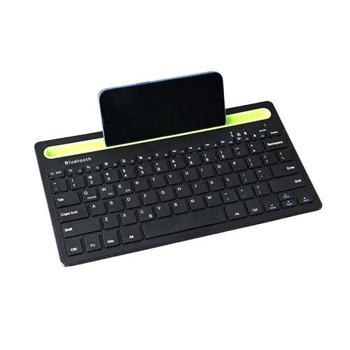 Wireless Bluetooth Keyboard With Phone/tablet Holder Slot