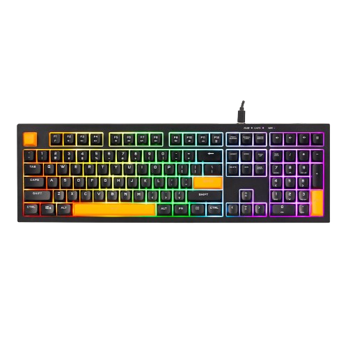 Xtrike Me Kb-512 Bk 108 Key Wired Mechanical Feel Usb-c Keyboard Black