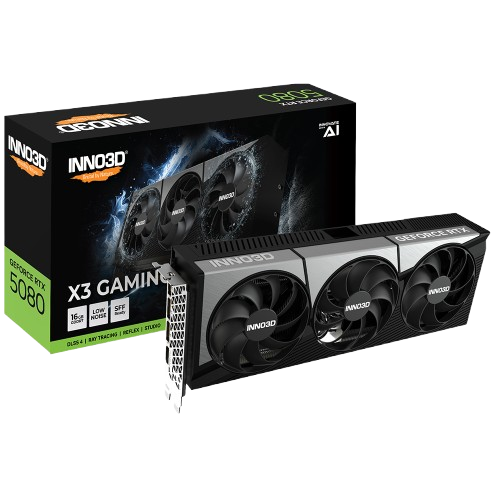 Inno3D GeForce RTX 5080 X3 Gaming OC 16GB GDDR7 Gaming Graphics Card