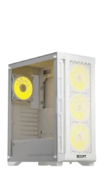 Boost Enclosure P300 Gaming Case with Triple ARGB Fans (white)