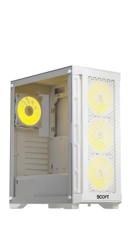 Boost Enclosure P300 Gaming Case with Triple ARGB Fans (white)