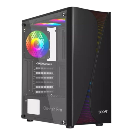 Boost Cheetah Pro Gaming Case with Triple ARGB Cooling Fans