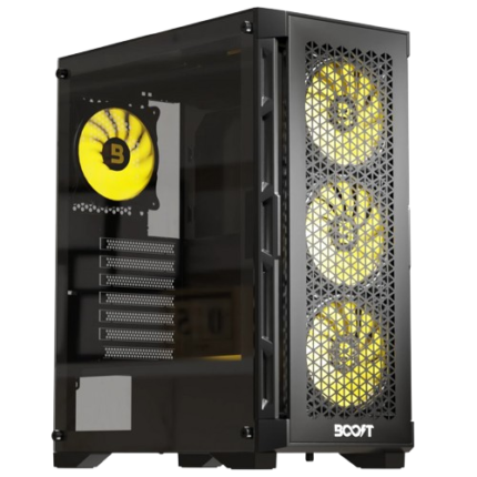 Boost Enclosure P300 Black Gaming Case with Triple ARGB Fans