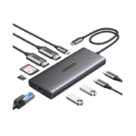 USB-C Dual HDMI Hub 4K 60Hz with USB 3.2, RJ45 & PD