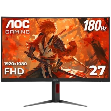 AOC C27G4H 27-Inch Curved Gaming Monitor 180Hz