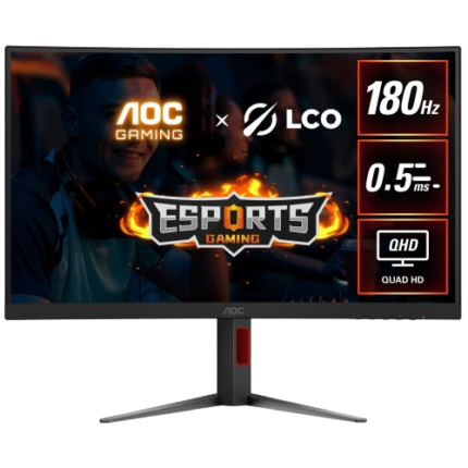 AOC CQ27G4 27-Inch Curved QHD Gaming Monitor 180Hz