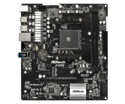 ASRock A320 AMD AM4 Motherboard Used Condition