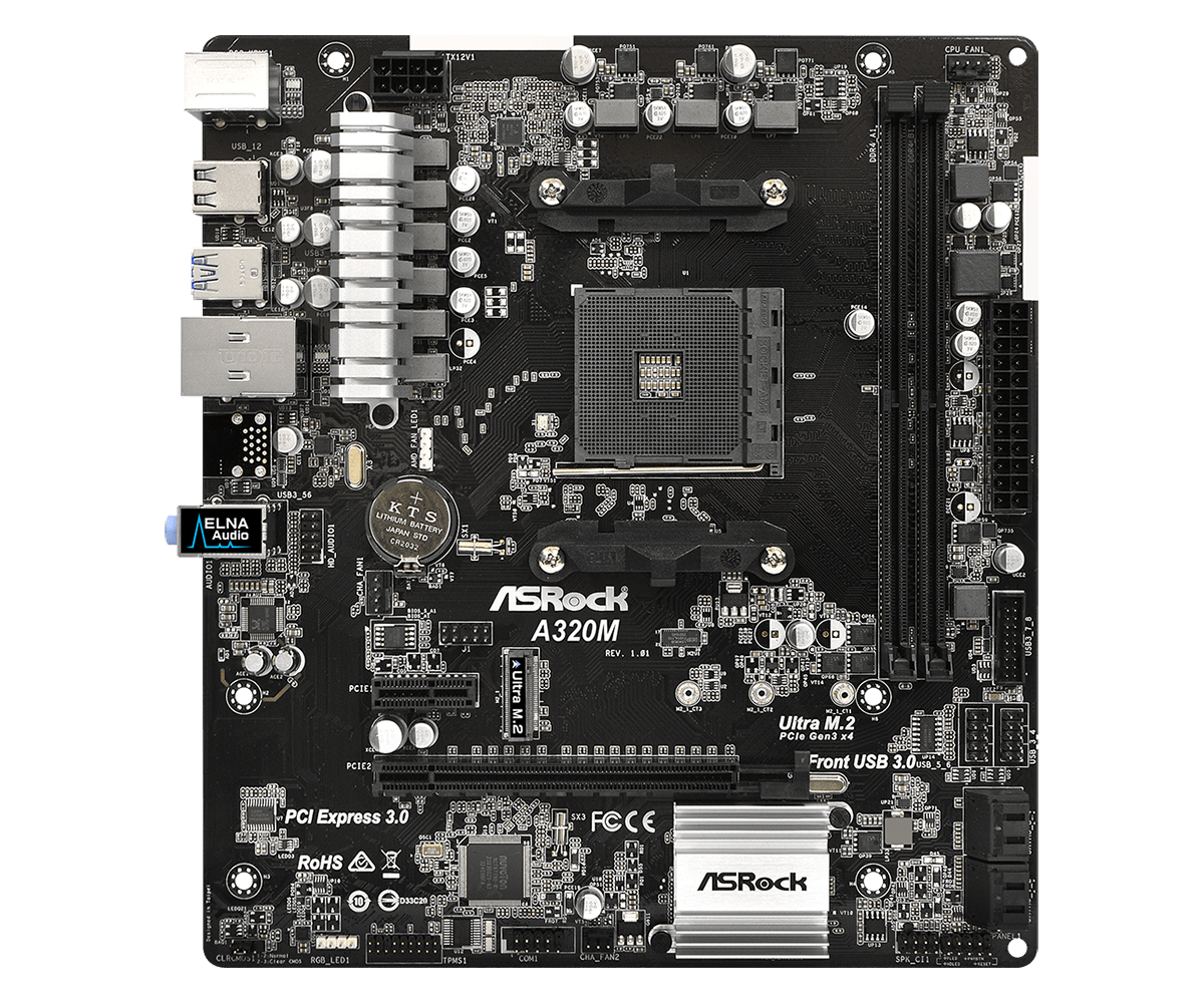 asrock-a320-amd-am4-motherboard-used.png ASRock A320 AMD AM4 Motherboard Used Condition - Image 1