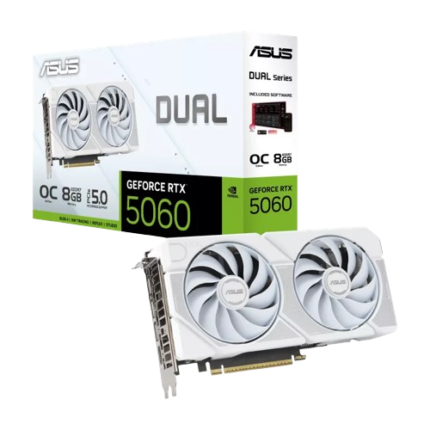 ASUS Dual GeForce RTX 5060 8GB GDDR6 White Graphics Card