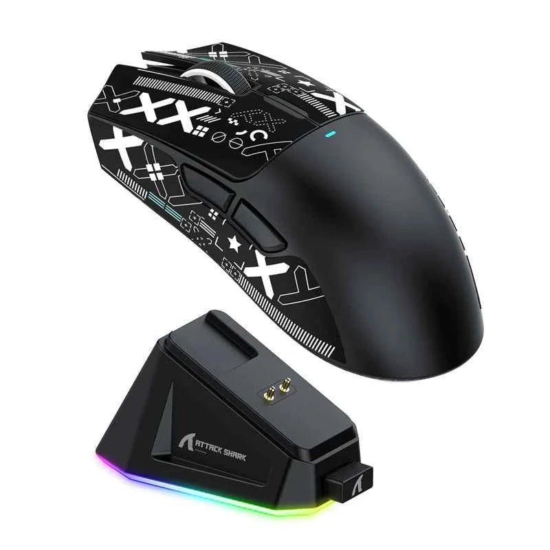 attackshark-x11-wireless-gaming-mouse-black-white5.jpg Attackshark X11 Wireless Gaming Mouse – Black / White - Image 1