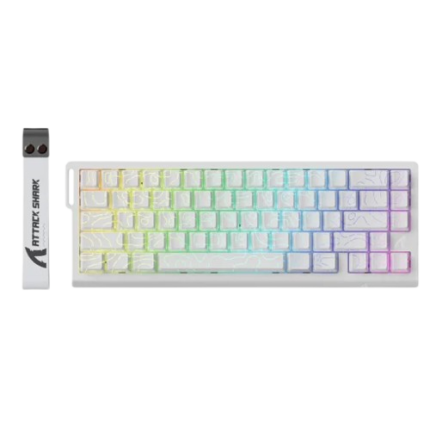 Attackshark X68 HE White Contour Gaming Keyboard