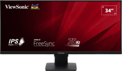 34-inch Ultrawide UWQHD 3440×1440 IPS Monitor with 75Hz, HDR10, FreeSync & Ergonomic Stand