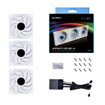 Lian Li UNI FAN TL-LCD Wireless 120 White 3 Pack