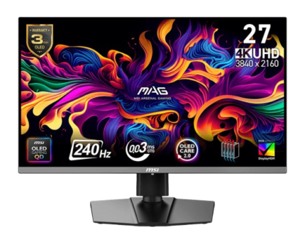 MSI MAG 272UP 27 Inch 4K QD OLED Gaming Monitor 240Hz