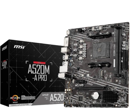MSI A520M-A PRO Reliable AM4 A520 Micro ATX Motherboard