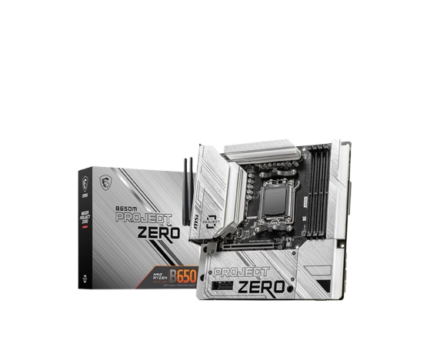 MSI B650M PROJECT ZERO Motherboard | AM5 DDR5 Micro-ATX