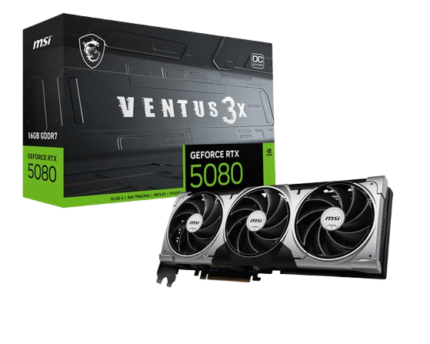 MSI GeForce RTX 5080 VENTUS 3X 16G OC Graphics Card