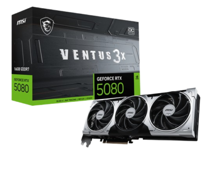 MSI GeForce RTX 5080 VENTUS 3X 16G OC PLUS Graphics Card