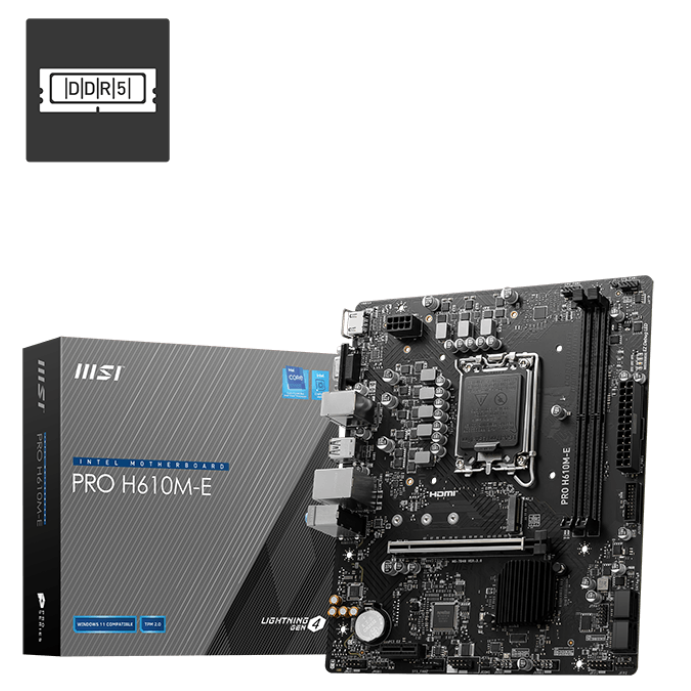 msi-h610m-e-ddr5-motherboard-price-in-pakistan-1-19643-0-151123115800097.png PRO H610M-E D5 Micro-ATX Motherboard (Intel H610, LGA1700, DDR5) - Image 1