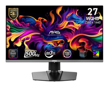 MSI MAG 272QP 27 Inch QD OLED Gaming Monitor 500Hz