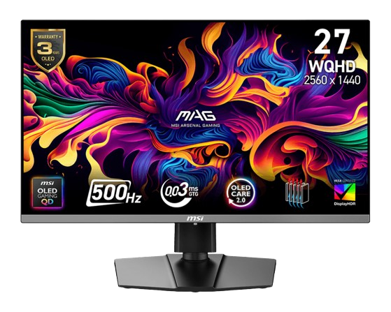msi-mag-272qp-27-inch-qd-oled-gaming-monitor-500hz.png MSI MAG 272QP 27 Inch QD OLED Gaming Monitor 500Hz - Image 1