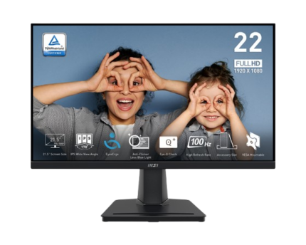 MSI PRO MP225 21.5 Inch IPS Monitor 100Hz 1ms Display