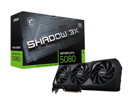 MSI GeForce RTX 5080 SHADOW 3X 16G OC Graphics Card