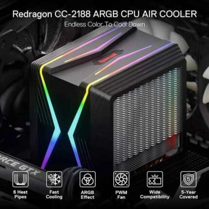 Redragon CC-2188 HODUR Dual Tower ARGB CPU Cooler