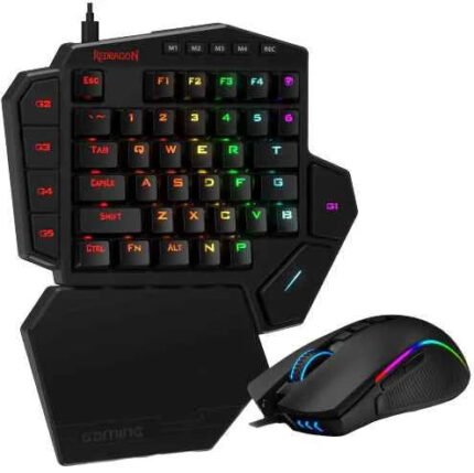 Redragon K585-BA RGB One-Handed Gaming Keyboard & M721-Pro Mouse