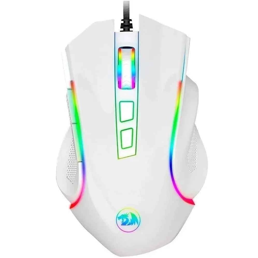 redragon-m607w-griffin-rgb-gaming-mouse-white.jpg Redragon M607W GRIFFIN RGB Gaming Mouse White 7200 DPI - Image 1
